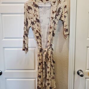 Posh‎ Peanut Beige Animal Print Wrap Dress